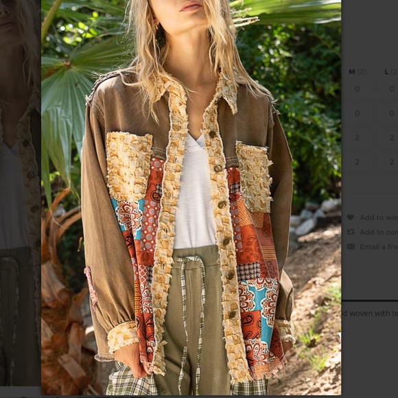 POL “ Washington DC ” POL Mixed Media Woven Textured Shirt Jacket 69A - Picture 7 of 11